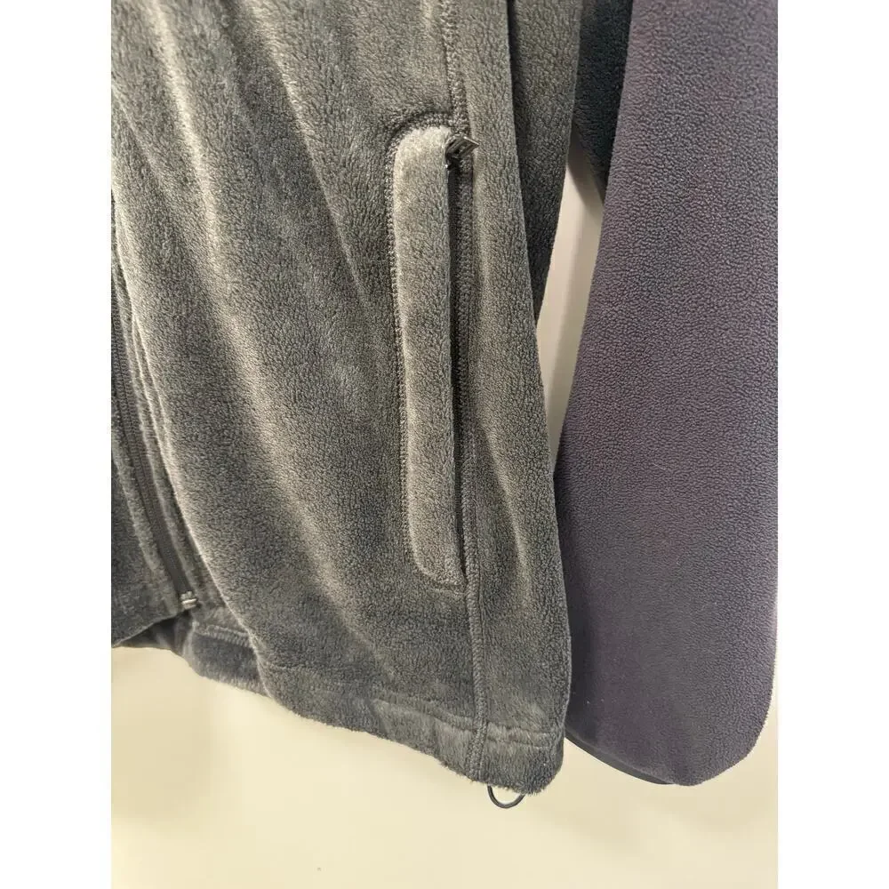 Adidas Men's XL Fleece Plush Black and Gray Zip Up Hoodie